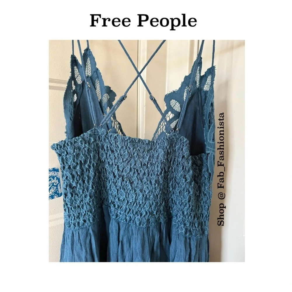 Free People Crochet Lace Maxi Dress size Medium